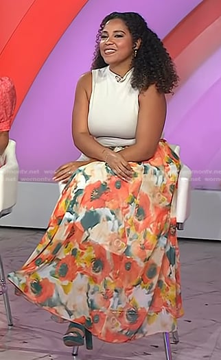 Arianna's floral print maxi skirt on Today