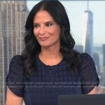 Darlene’s navy embroidered dress on Today