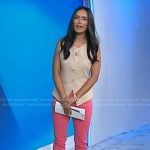 Emilie’s beige clear heel sandals on Today