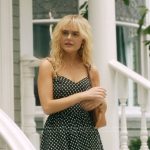 Cadence’s navy floral print dress on We Were Liars