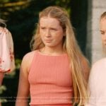 Bonnie’s pink ribbed tank on We Were Liars