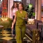 Alyssa’s green vest and pants on The View