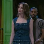Ashley’s denim button-front dress on Beyond the Gates