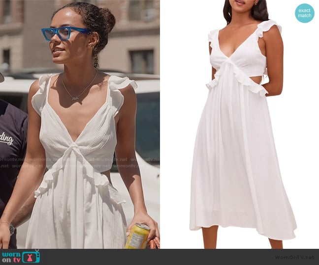 ASTR The Label Nima Ruffle Sundress worn by Ava Dash on Next Gen NYC