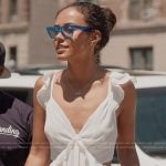 Ava’s white ruffle dress on Next Gen NYC
