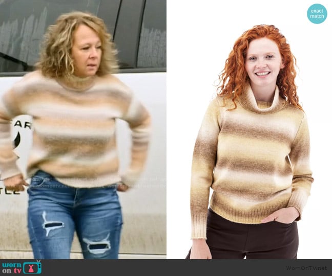 Aventura Clothing at Target Lennox Ombre Sweater worn by Tessa on The McBee Dynasty Real American Cowboys