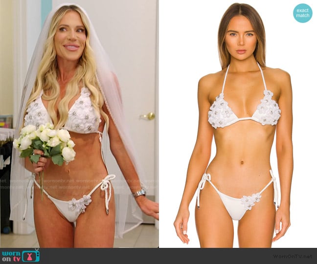 Beach Bunny Delilah Tri Bikini Top worn by Jennifer Pedranti on The Real Housewives of Orange County