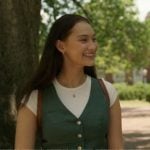 Belly’s green button front vest on The Summer I Turned Pretty