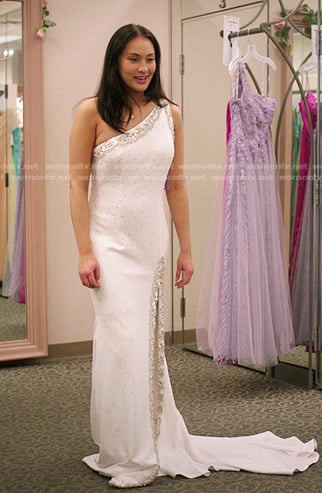 Belly's white embellished gown on The Summer I Turned Pretty
