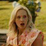 Bess’s rose print shirtdress on We Were Liars