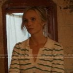 Bess's green and white striped knit polo on We Were Liars
