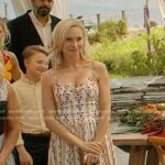 Bess’s white floral stripe midi dress on We Were Liars