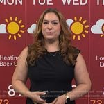 Violeta’s black chain belt dress on NBC News Daily