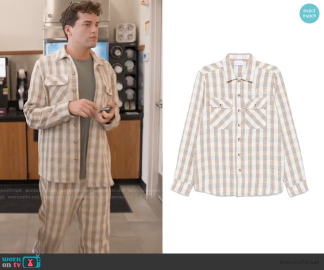 Blue Sky Inn Boucle long-Sleeve Shirt worn by Brooks Marks on Next Gen NYC