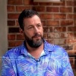 Adam Sandler’s blue leaf print polo and green shorts on Good Morning America