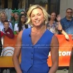 Liz Plosser’s blue vest and pants on Today