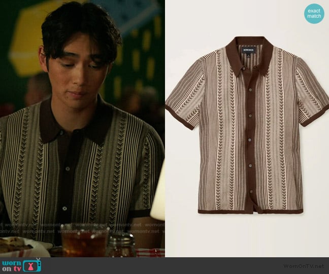 Bonobos Hudson Cabana Sweater Polo worn by Steven (Sean Kaufman) on The Summer I Turned Pretty