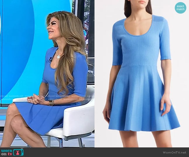 Boss Frankina Rib Sweater Dress in Cornflower worn by Dr. Dendy Engelman on Today