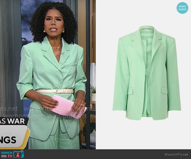 BOSS Jaleda Tailored Blazer worn by Adriana Diaz on CBS Mornings