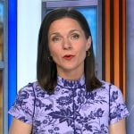 Maggie Rulli’s purple floral mock neck dress on Good Morning America