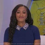 Brittany’s blue print collared dress on Good Morning America
