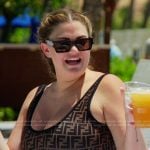 Brittany’s fendi logo swimsuit on The Valley