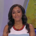 Brittany’s sleeveless colorblock dress on Good Morning America