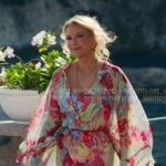 Brooke's floral ruffle-trim maxi dress in Italy on The Bold and the Beautiful