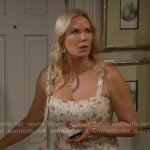 Brooke’s flower print dress in Italy on The Bold and the Beautiful
