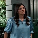 Brook Lynn’s light blue button down top on General Hospital