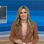 Erin McLaughlin’s brown patch pocket blazer and pants on Today