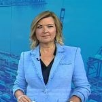Christine Romans’ blue tweed blazer on Today