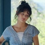 Cadence’s blue embroidered dress on We Were Liars