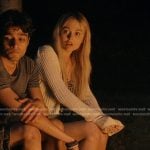 Cadence’s orange and pink leather sandals on We Were Liars