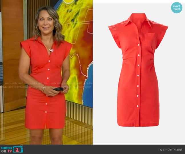 Callas Robbie Shirt Dress worn by Ginger Zee on Good Morning America
