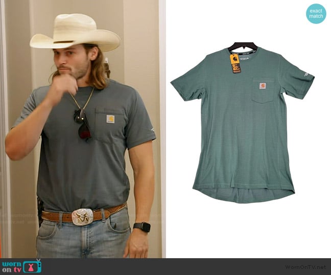 Carhartt Force Fast Dry Tee worn by Jesse McBee on The McBee Dynasty Real American Cowboys