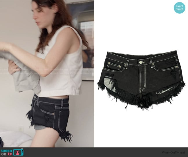 Carmar High Rise Cutoff Mini Jean Shorts worn by Georgia McCann  on Next Gen NYC