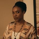 Carolyn abstract print kaftan on The Chi