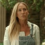 Carrie’s denim overalls on And Just Like That