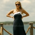 Carrie’s navy strapless dress on We Were Liars
