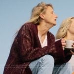 Carrie’s maroon ribbed cardigan on We Were Liars
