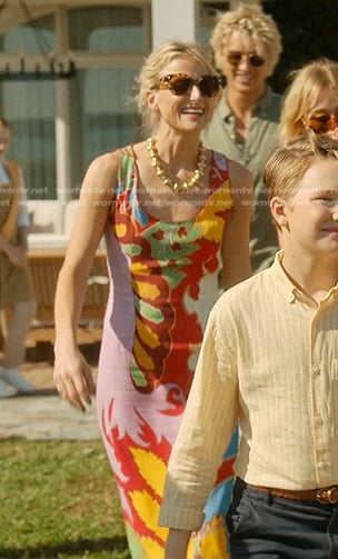 Carrie's multicolor print sleeveless dress on We Were Liars