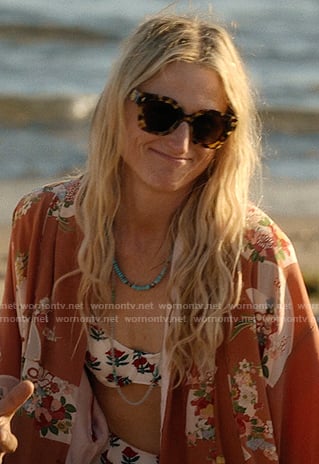 Carrie’s white floral print bikini on We Were Liars
