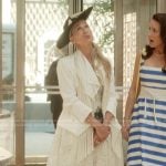 Carrie’s white lace dress on And Just Like That