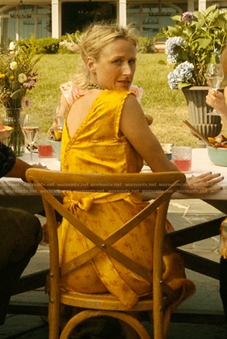 Carrie's yellow floral print dress on We Were Liars