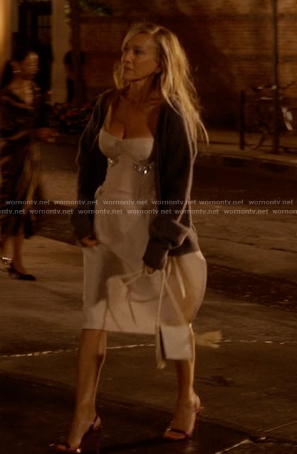Carrie's pink corset on And Just Like That