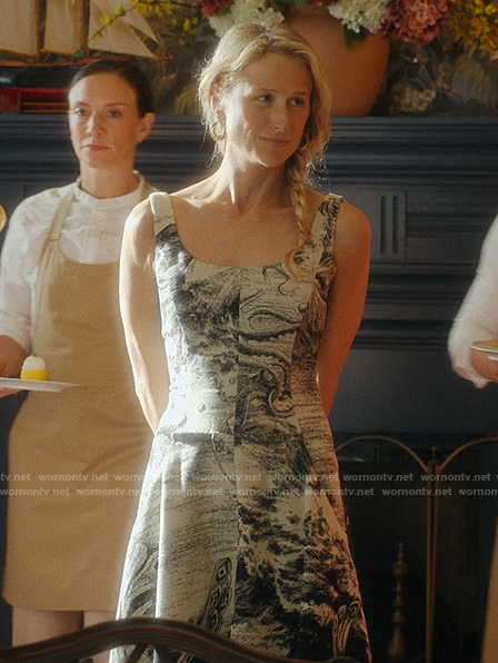Carrie's printed square neck dress on We Were Liars