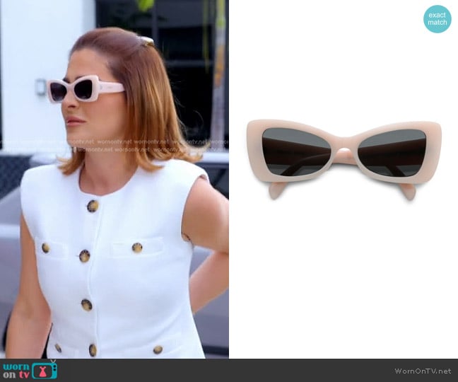 Celine  CL40236I Sunglasses in Pink worn by Stephanie Shojaee (Stephanie Shojaee) on The Real Housewives of Miami
