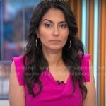 Celine Gounder’s pink sleeveless dress on CBS Mornings