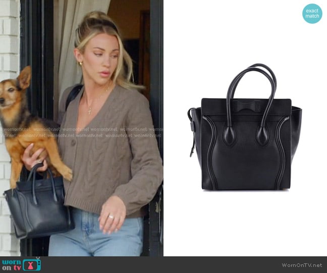 Celine Smooth Calfskin Micro Luggage worn by Calah Jackson on The McBee Dynasty Real American Cowboys